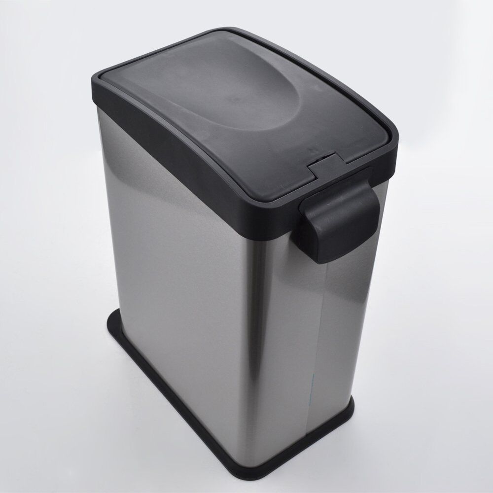12L Stainless Steel Square Step Trash Can Removable Inner Bucket Silent Close