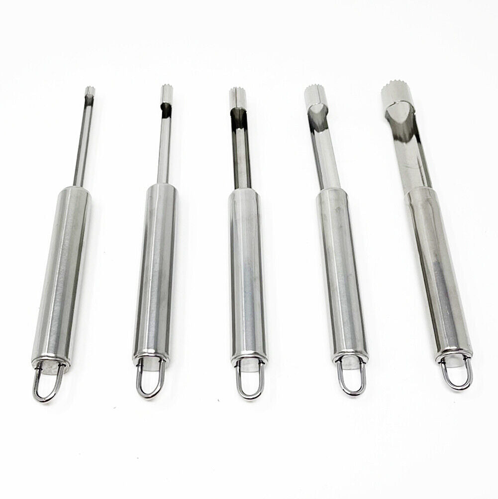 US Set of 5 Corer and Pitter Stainless Steel Core Seed Remover Tool Easy Twist