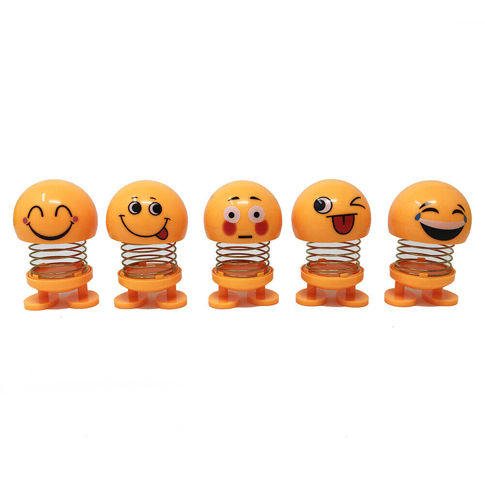 US 14 Pack Spring Shaking Head Doll Emoji Expression Doll Car Ornaments CuteGift