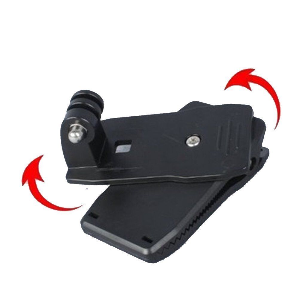 360' Rotary Backpack Hat Rec-Mounts Clip Fast Clamp Mount for GoPro Hero 2 3 3+