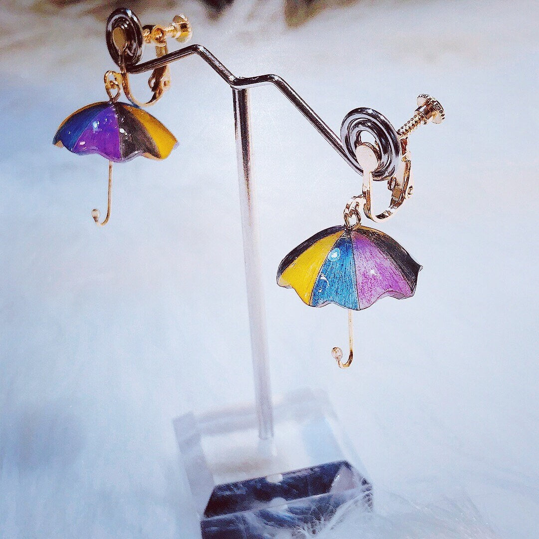 Magik "Umbrella" Themed 3D Shrinky Dinks Earring