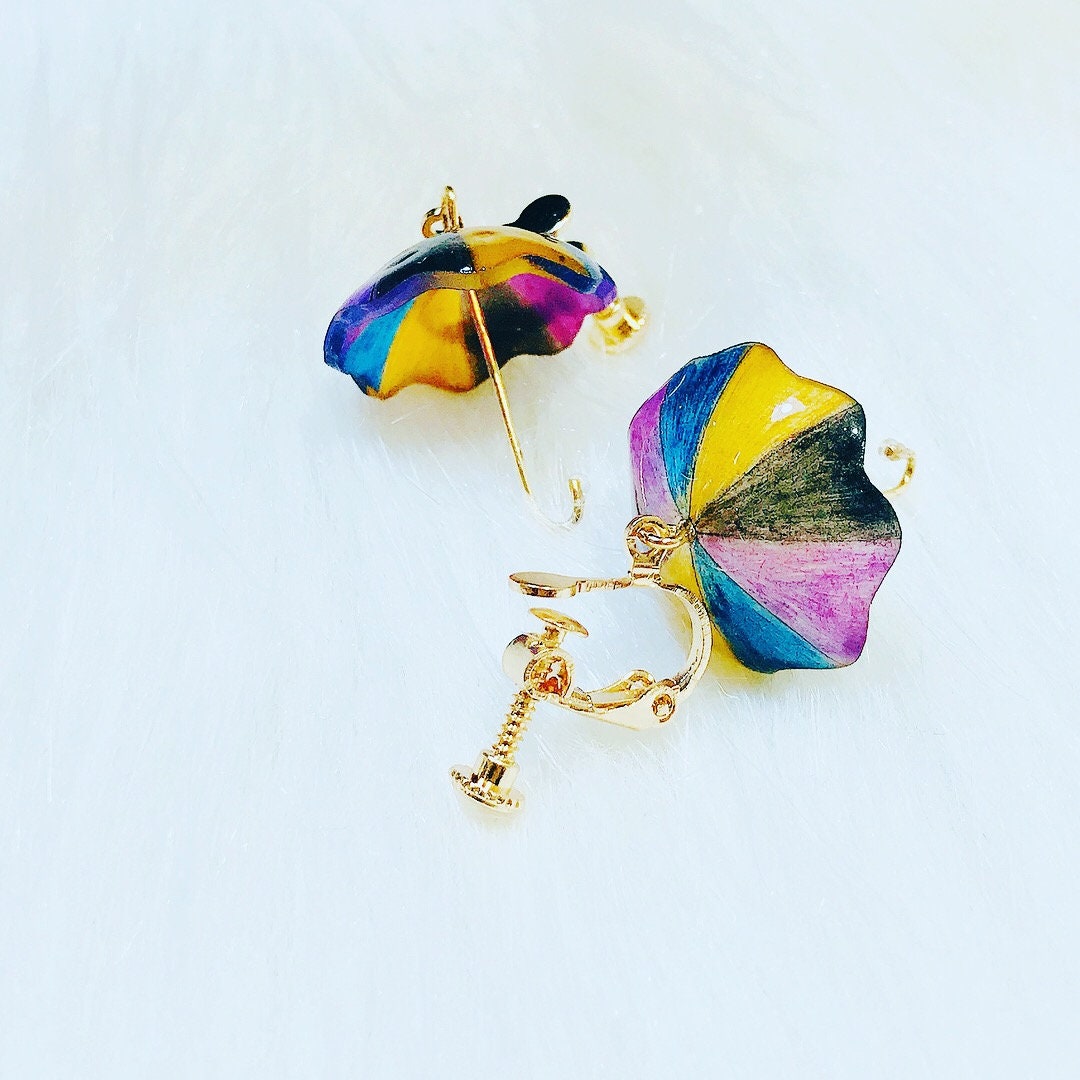 Magik "Umbrella" Themed 3D Shrinky Dinks Earring