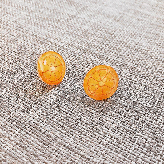 Magik "Orange Slice" Shrinky Dink Stylish Ear Stud