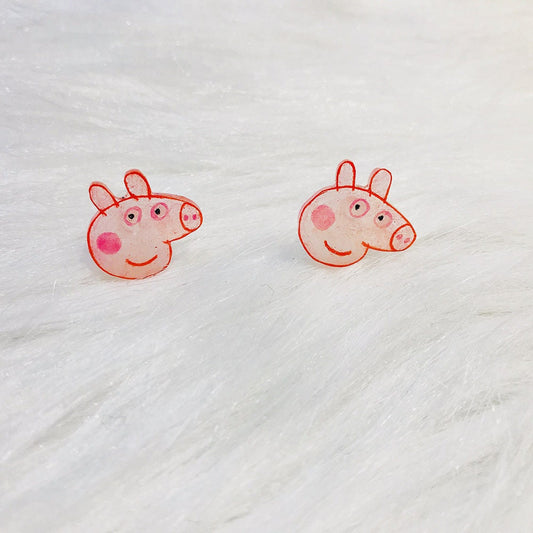 Magik "Peppa Pig" Shrinky Dink Stylish Ear Stud