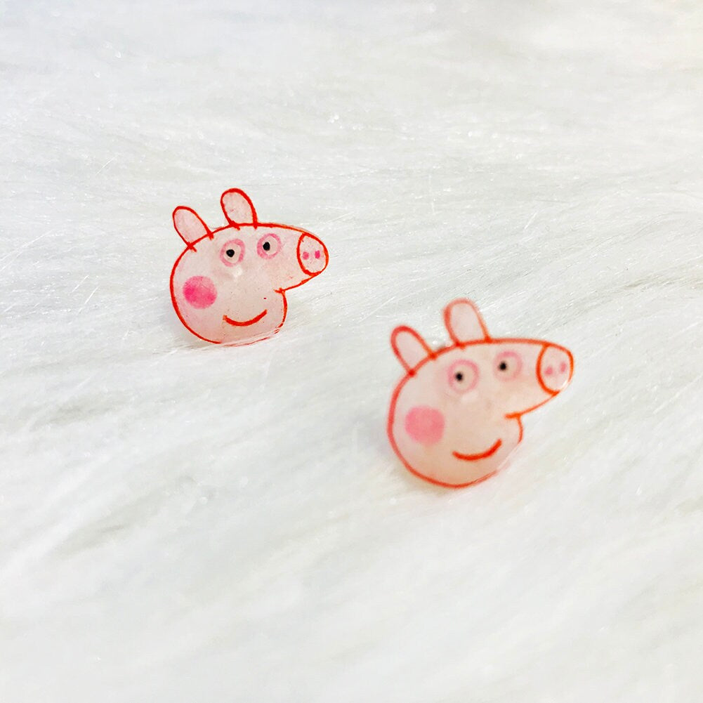 Magik "Peppa Pig" Shrinky Dink Stylish Ear Stud