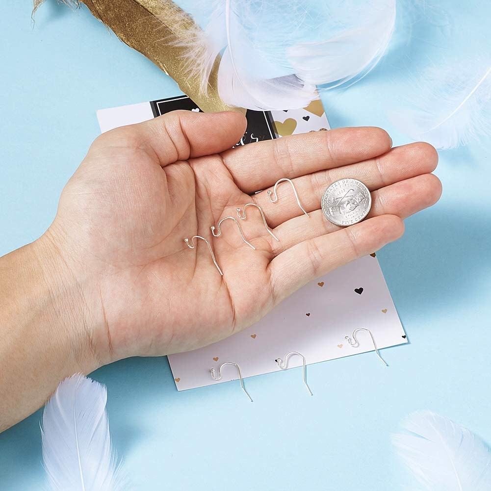 Magik 100-200 Pcs Fishhook Hook Earwire Earring Findings With Open Fancy Ball Loop