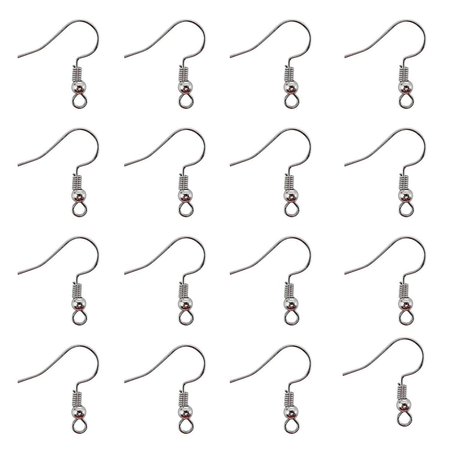 US 100-200 DIY JEWELRY Making Findings Earring Hook Coil Ear Wire French Hook