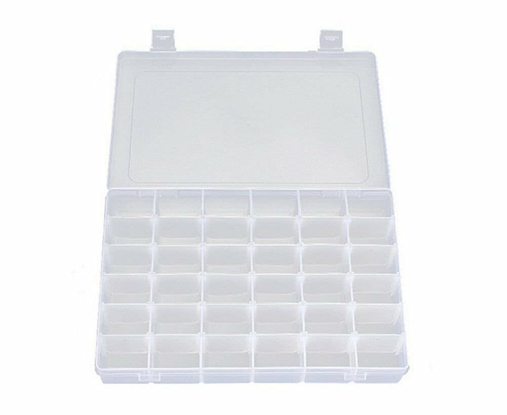 36 Grid Box Storage Organizer Case Display Collection w/ Adjustable Divider Big