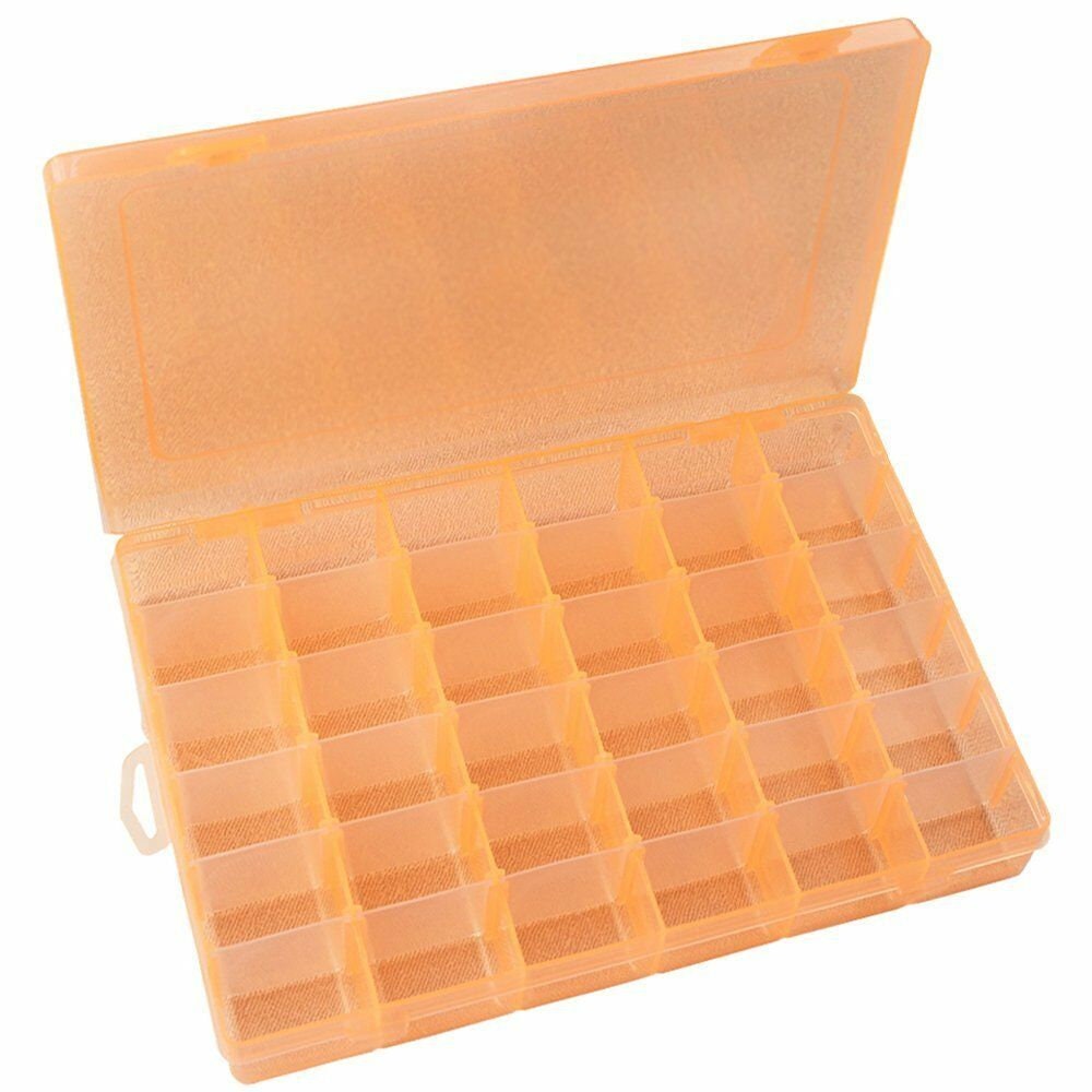 36 Grid Box Storage Organizer Case Display Collection w/ Adjustable Divider Big