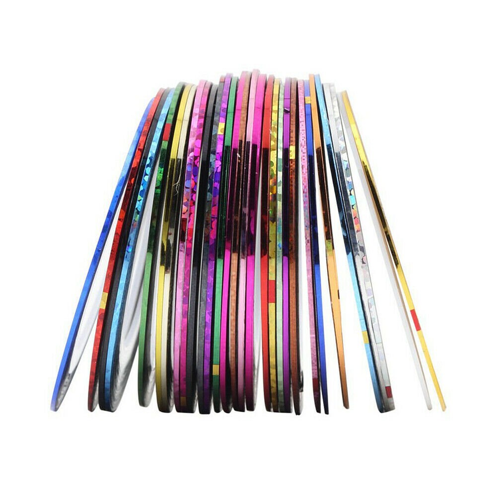 32Pcs Mixed Colors Rolls Striping Tape Line DIY Nail Art Tips Decoration Sticker