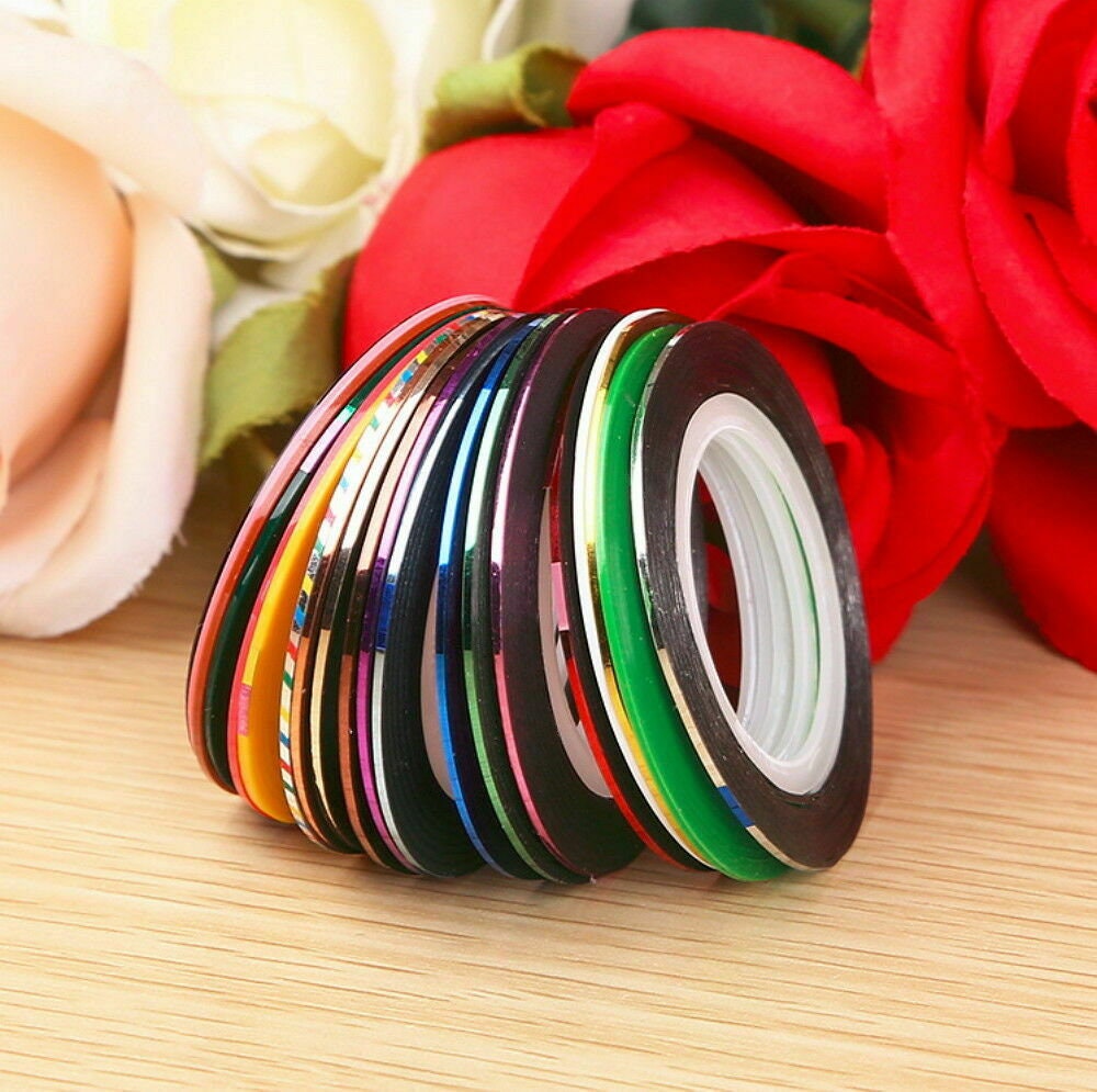 32Pcs Mixed Colors Rolls Striping Tape Line DIY Nail Art Tips Decoration Sticker