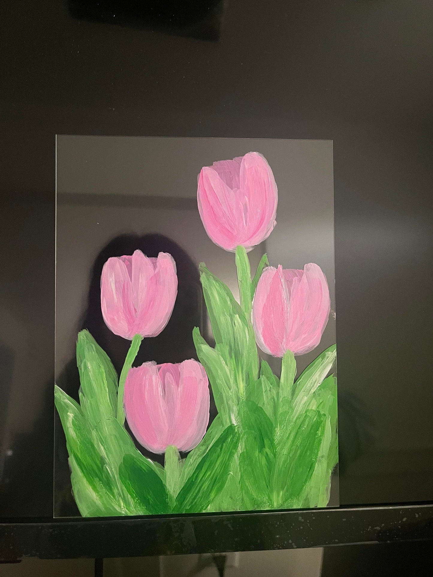Magik Tulips Flower "Deep Love" Acrylic Sheet Painting 6'' x 8'' or 8'' x 12''