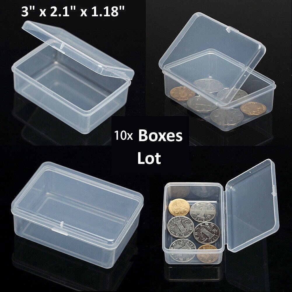 10-20 Pack Small Plastic Storage Container Organizer Coins Screws Jewelry DIY Mini Box