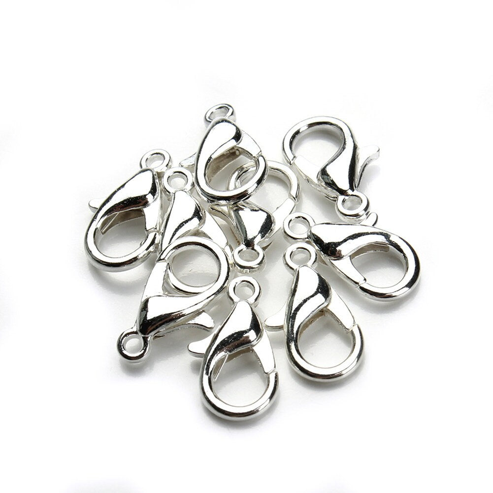 US 50 Pack Lobster Clasp Necklace Bracelets Jewelry Accessories DIY 10/12/14mm