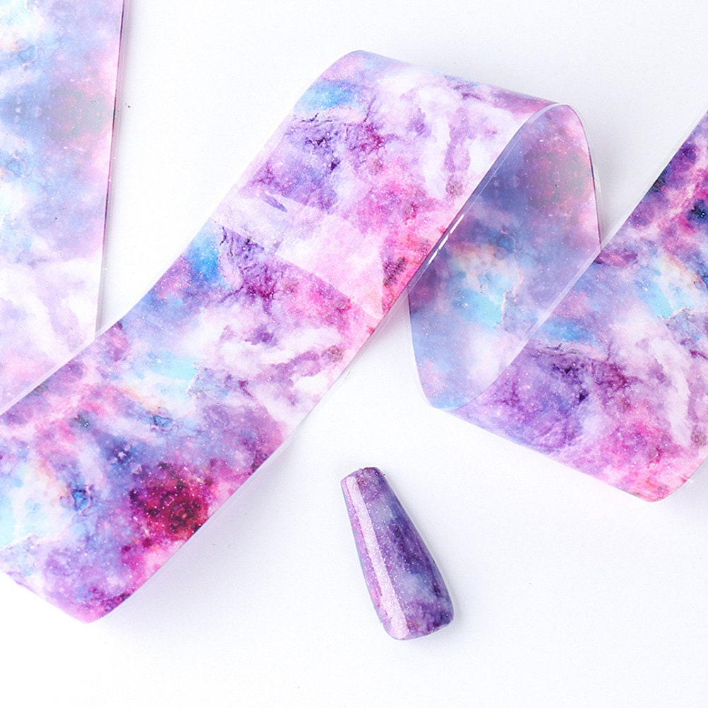 10 Pack 3FT Galaxy/Marble/Flower/Butterfly Nail Decal Nail Art Sticker Decor US