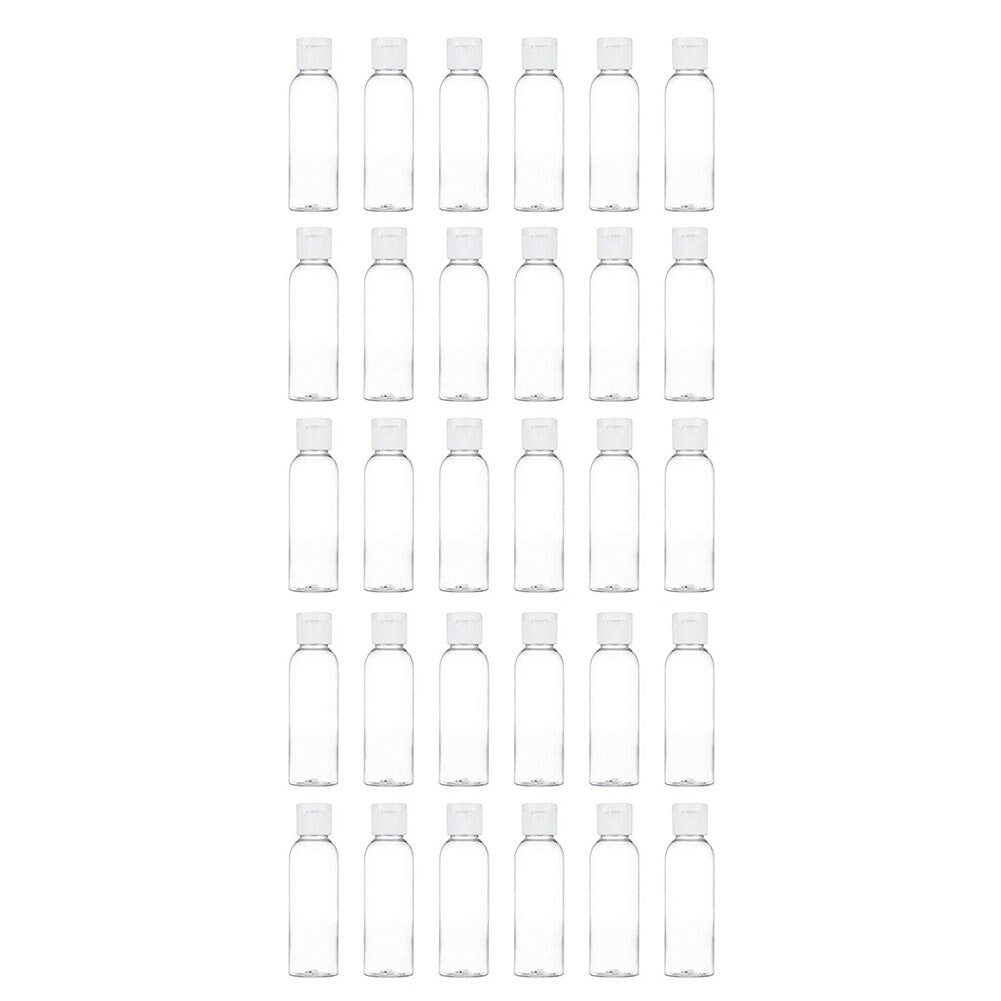 US 30-60 Pcs 2 Oz Plastic Empty Toiletry Bottles Containers Travel Essential Oil