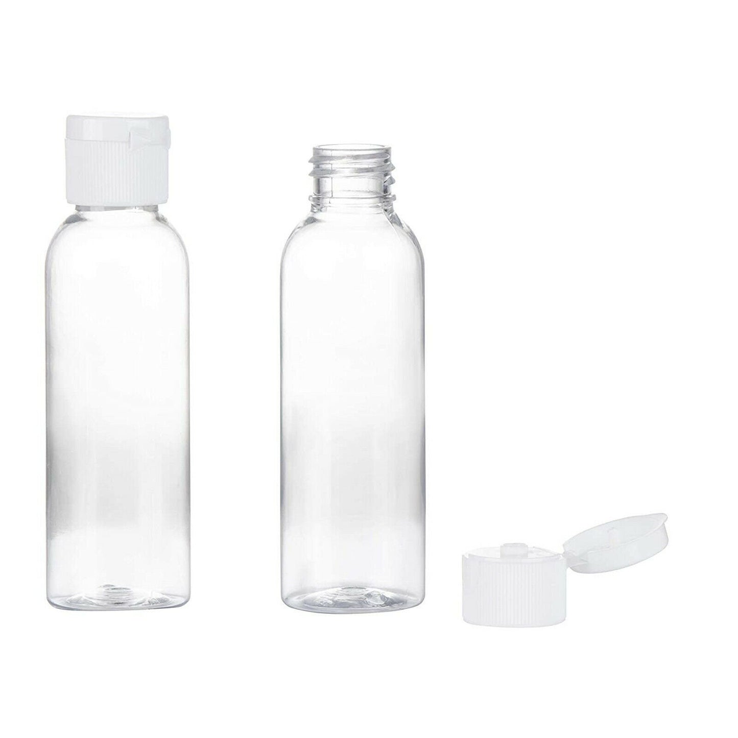 US 30-60 Pcs 2 Oz Plastic Empty Toiletry Bottles Containers Travel Essential Oil