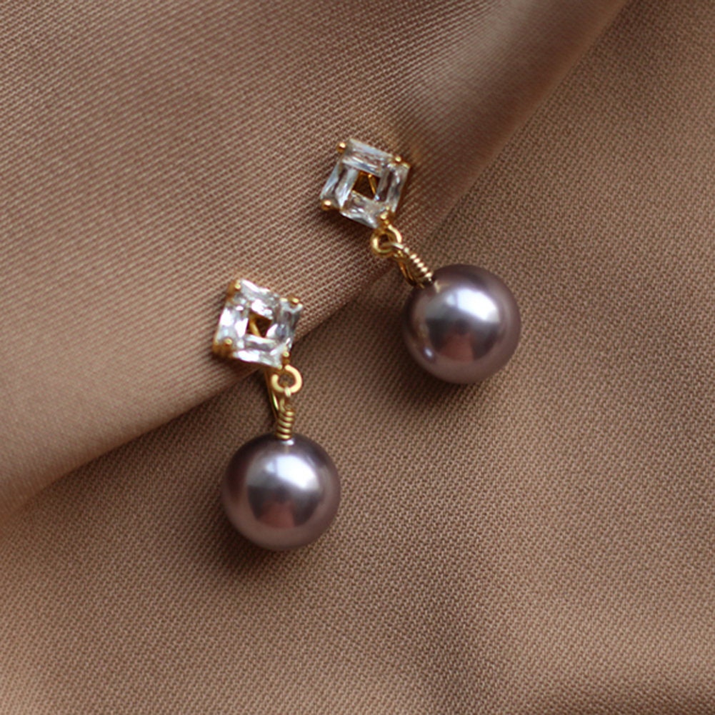 US Non-Piercing Cilp-on Earrings Luxury Fresh Water Pearl Anti Tarnish w/ Pad