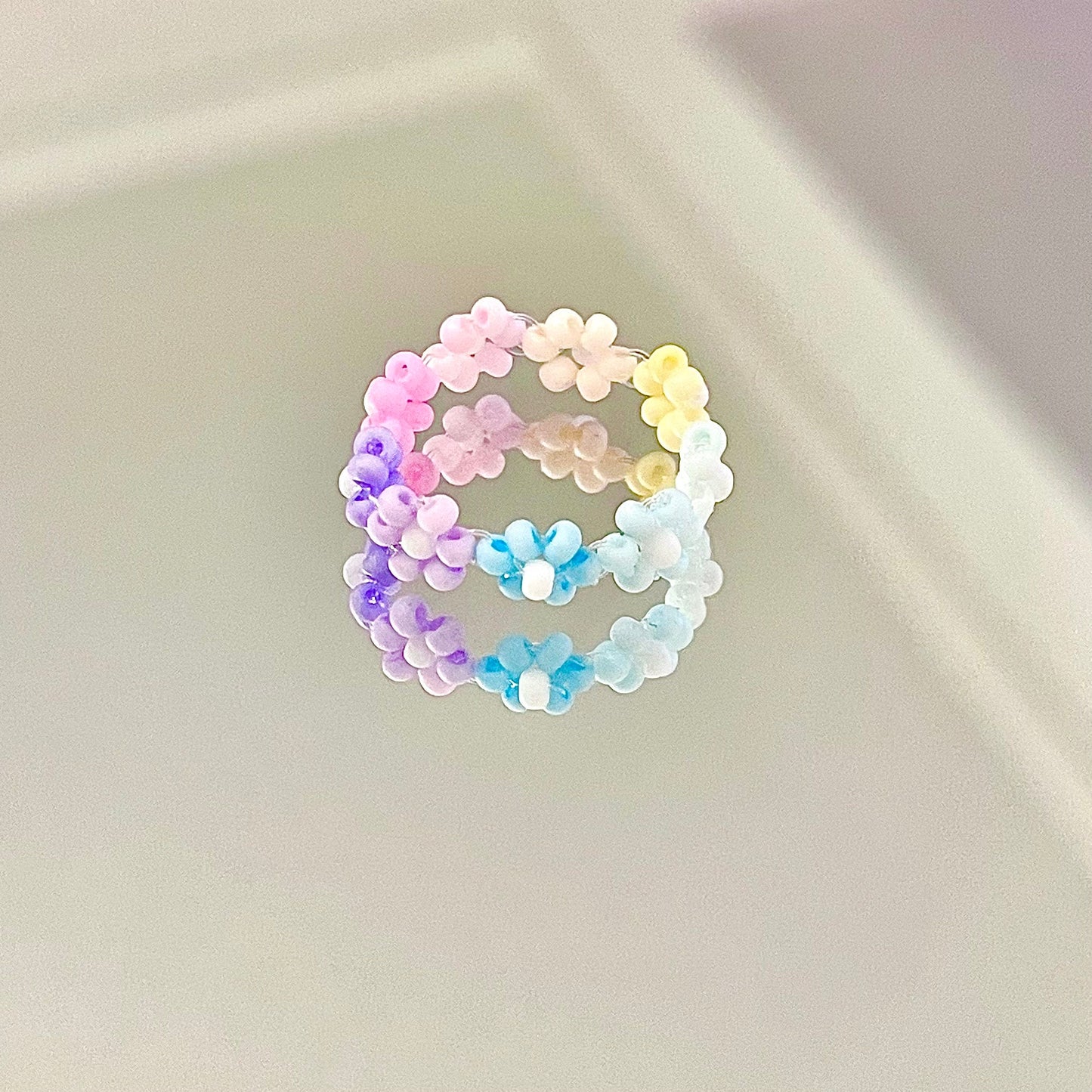 Magik Handmade "Macaron Icecream" Ring, Stackable, Dainty, Cute, Calming, Daily Life Light up Gift Women Girl