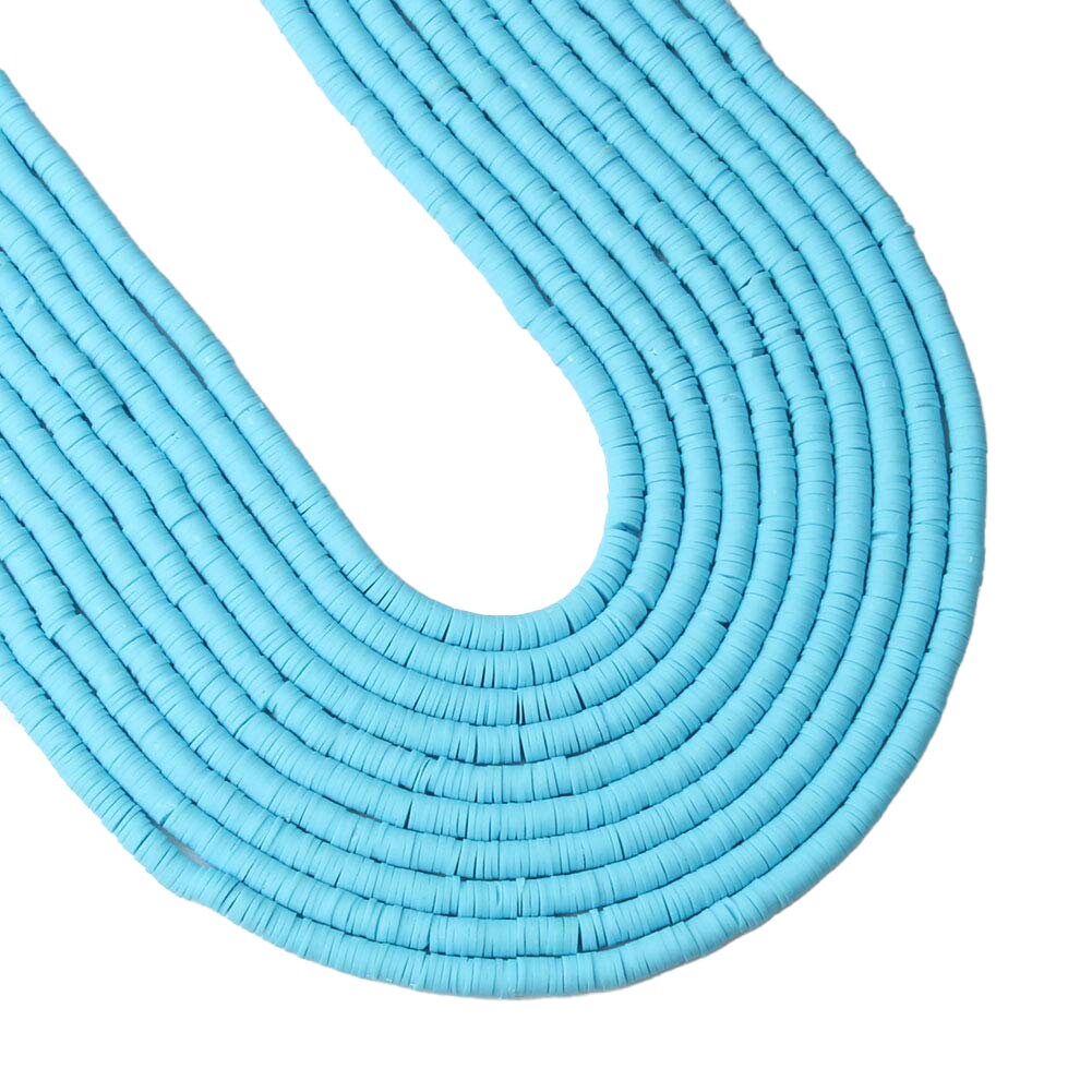 US 10 Strands 6mm Heishi Beads Clay Disc Flat Vinyl Chip Spacer Bead Jewelry DIY