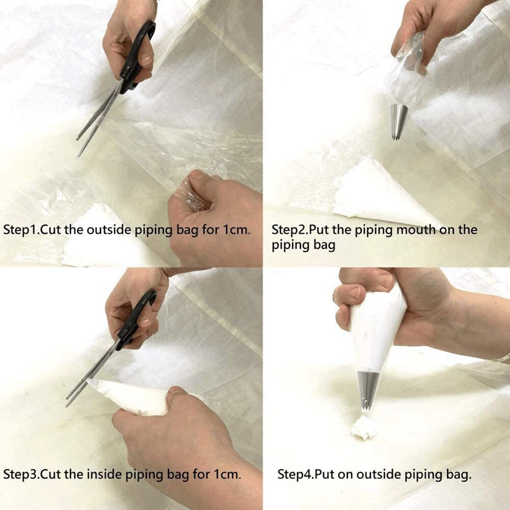 US 100g/3.52oz DIY Cream Simulation Fake Whipped Cream Clay w/ Piping Nozzle Tip