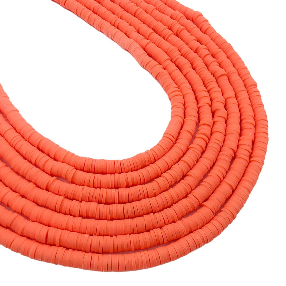 US 10 Strands 6mm Heishi Beads Clay Disc Flat Vinyl Chip Spacer Bead Jewelry DIY