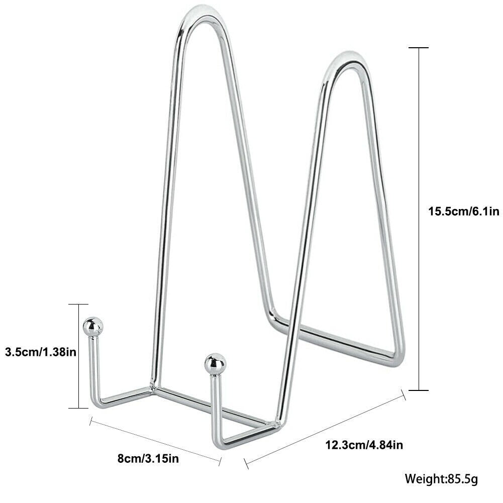 US 4-8 Pcs Metal Frame Holder Display Stands for Picture，Plate，Book，Photo Easel